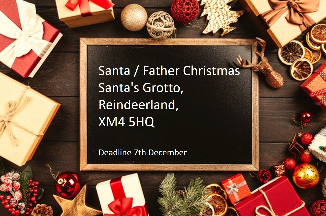 Santa s Address Where To Send A Letter To Father Christmas Red Kite Days